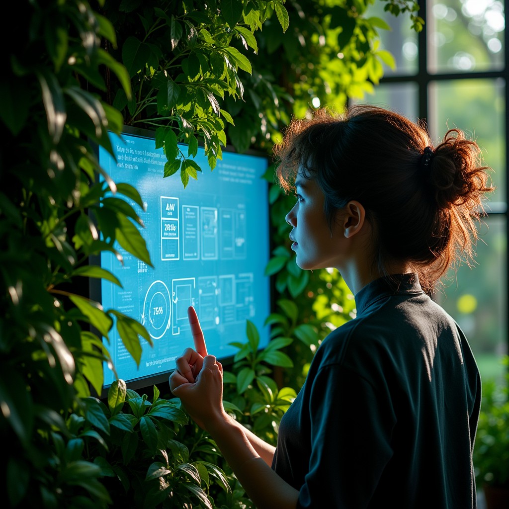 Free Digital Garden Interface Image - Biophilic, Technology, Greenery ...