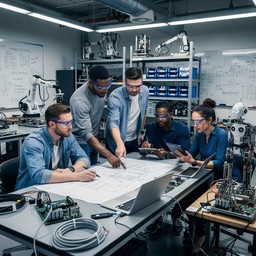 Robotics Team Design Free Robotics Team Collaboration Image - Robotics, Engineers, Teamwork ...