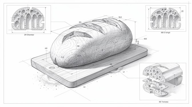 Free Bread Architectural Blueprint Image - Architectural, Bread, Sketch ...