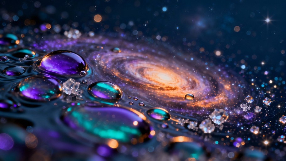 Free Liquid Cosmic Mirrors Image - Droplets, Cosmic, Iridescent ...
