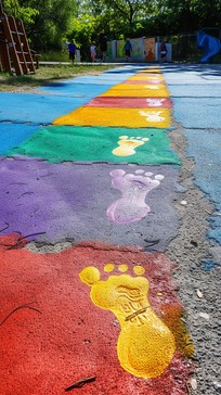 Free Colorful Playground Path Image - Playground, Colorful, Footprints ...