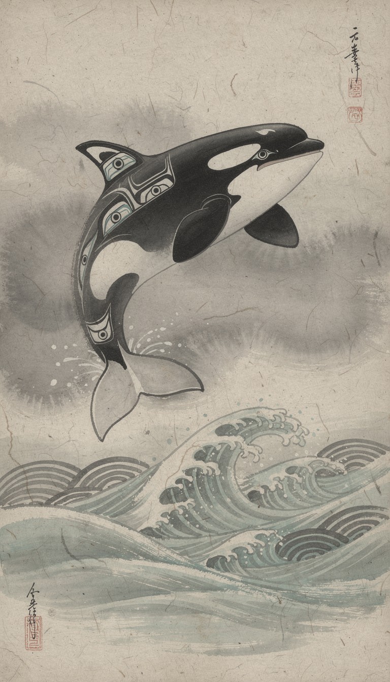 Free Ink Whale Rising Image - Orca, Whale, Breaching | Download at ...