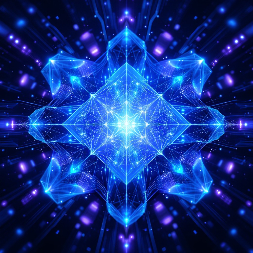 Download Digital Crystal Core Image - Neural, Geometric, Symmetrical ...