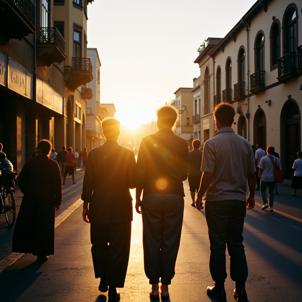 Free Silhouettes At Sunset Photo - Sunset, Silhouettes, Street ...