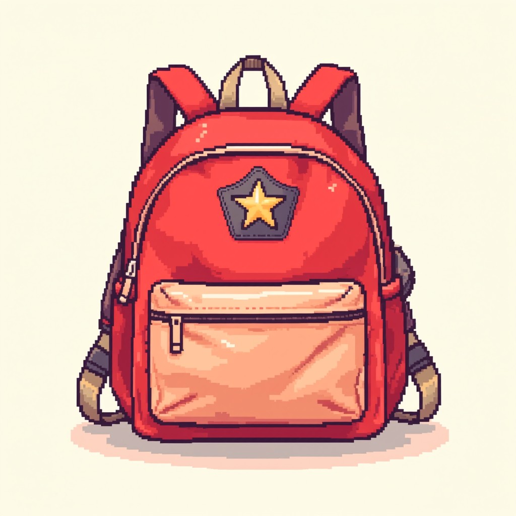 Free Red Backpack Pixel Image - Backpack, Pixel, Red | Download at ...