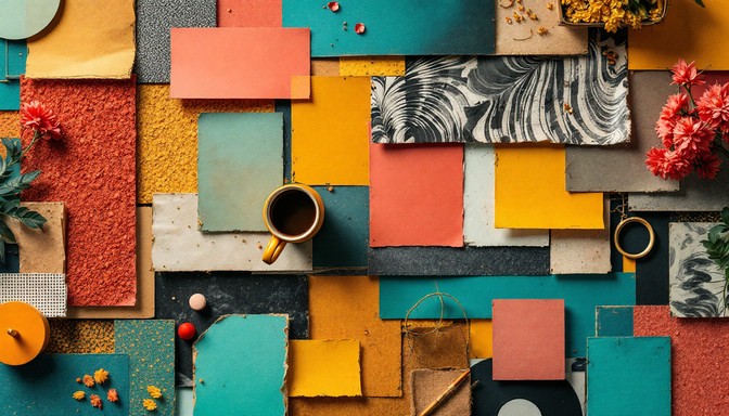 Free Textured Color Collage Image | Download at StockCake