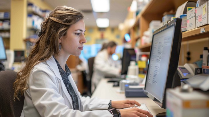 Pharmacist Multitasking Free Pharmacist At Work Image - Pharmacist, Woman, Professional ...
