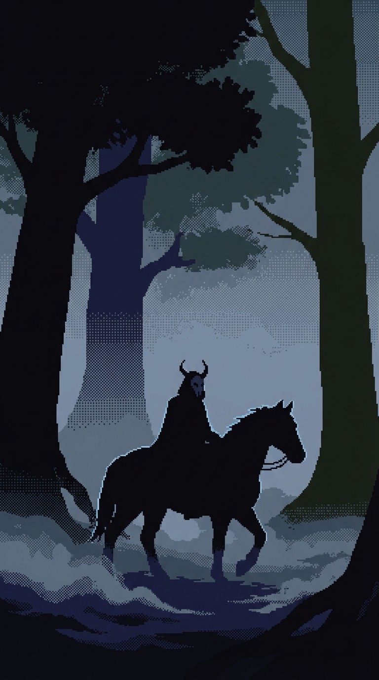 Free Midnight Forest Rider Image - Rider, Horse, Forest | Download at ...