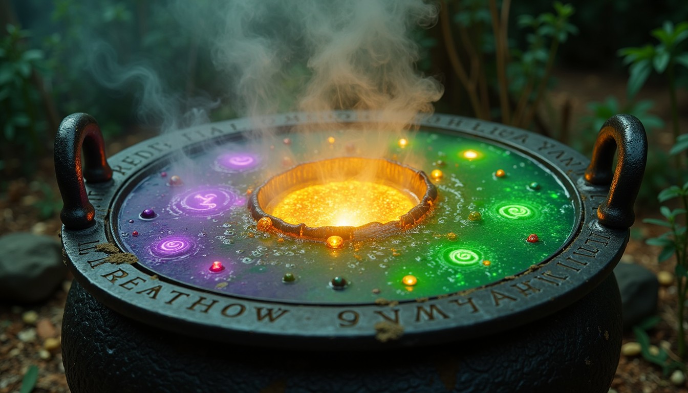 Free Mystical Glowing Cauldron Image - Cauldron, Magical, Potion ...