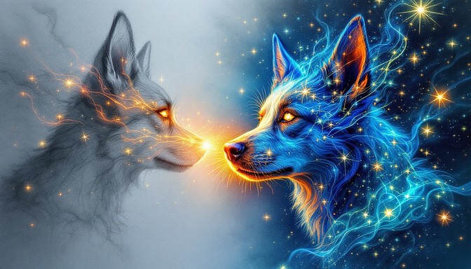 Free Cosmic Wolf Connection Photo - Wolves, Cosmic, Fantasy | Download ...