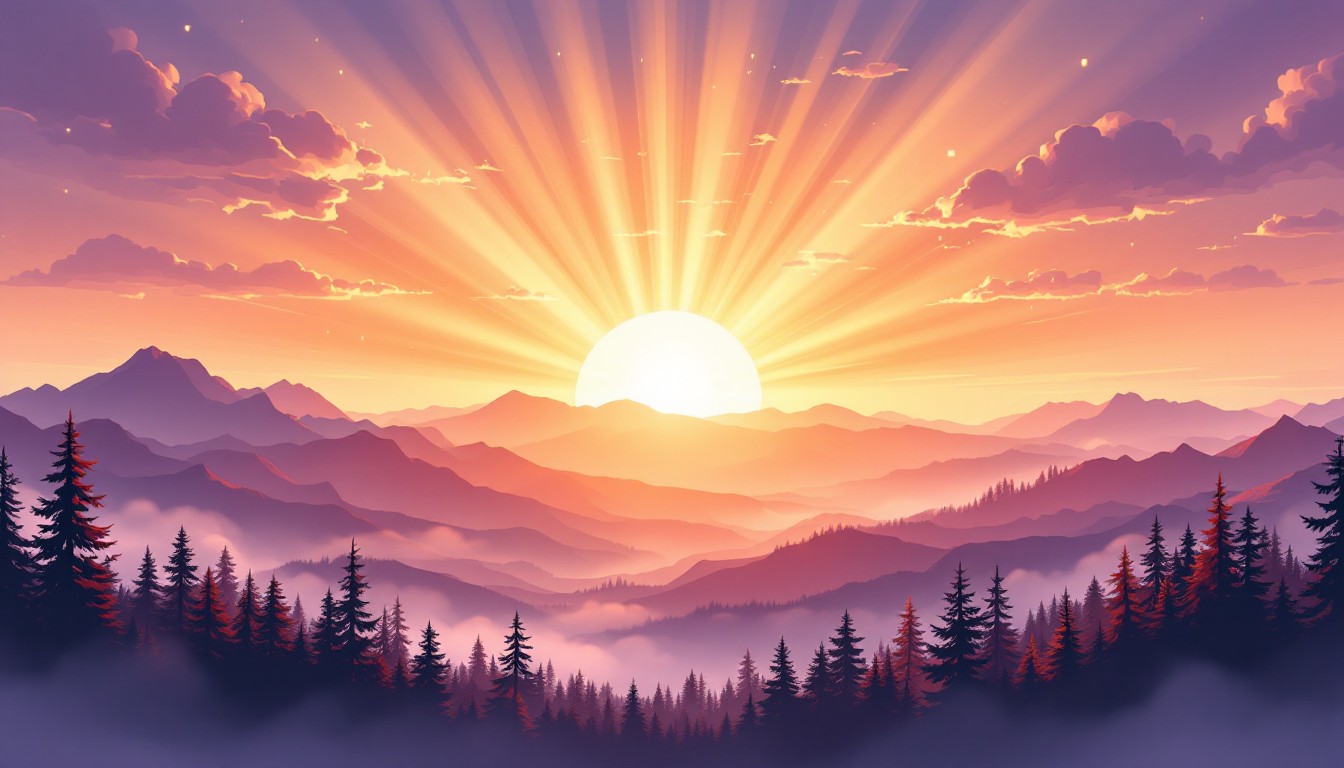 Free Majestic Mountain Sunrise Image - Sunrise, Mountains, Forest ...