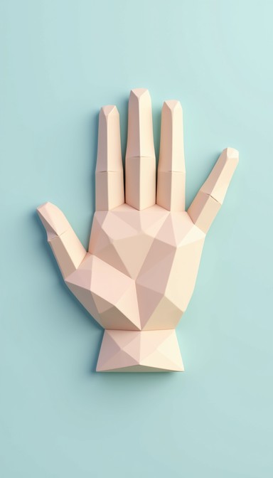 Free Geometric Hand Sculpture Image - Geometric, Hand, Sculpture ...