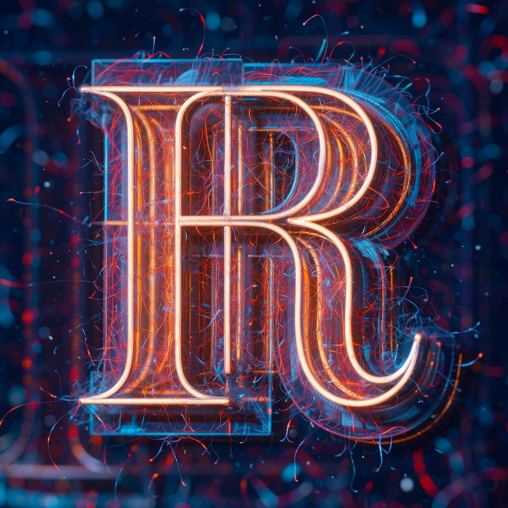 Free Glowing Serif R Image - Typography, Serif, R | Download at StockCake