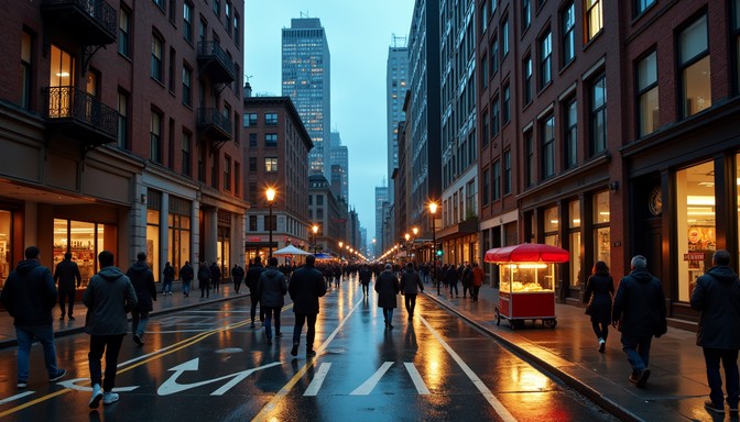 Free Rainy city dusk Image - Urban, Rainy, Dusk | Download at StockCake