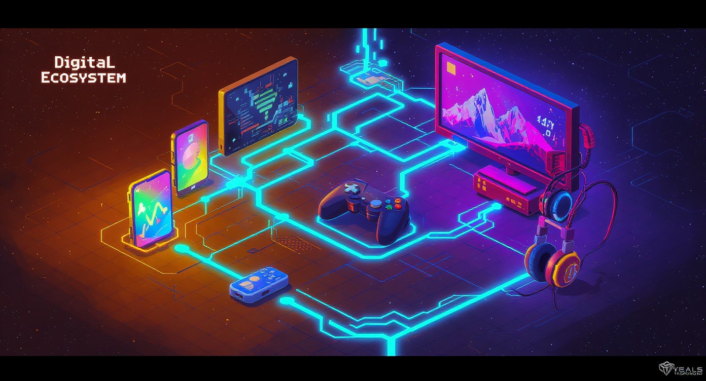 Free Connected Digital Network Image - Digital, Ecosystem, Isometric ...