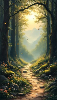 Free Enchanted Forest Path Image - Path, Forest, Sunbeams | Download at ...
