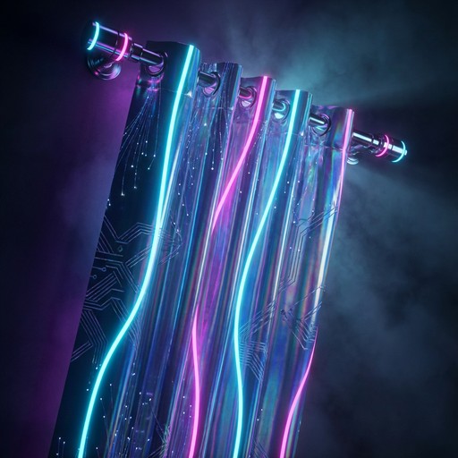 Free Neon Cyberpunk Curtain Image - Cyberpunk, Neon, Holographic ...