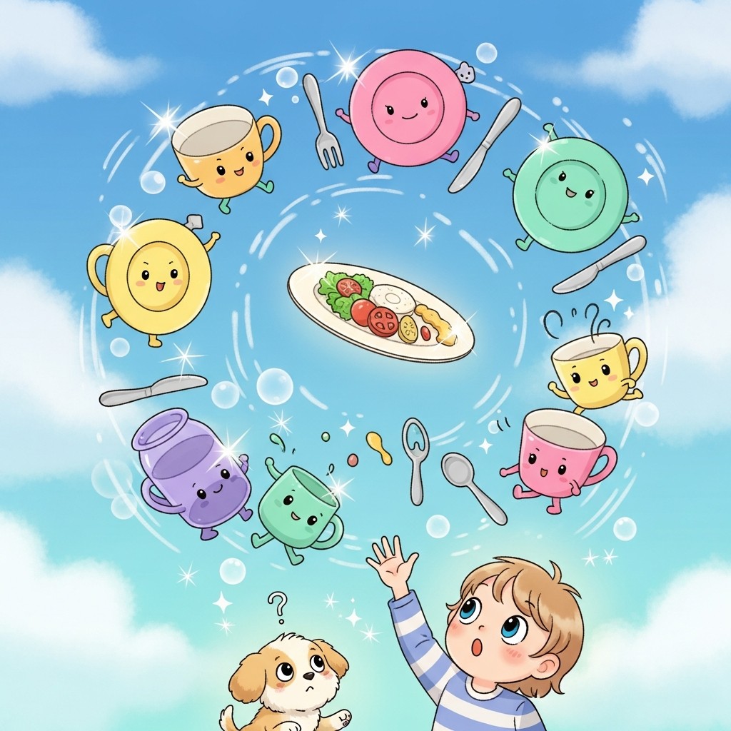 Free Magical Dinnertime Wonder Image - Magical, Floating, Dinnerware ...