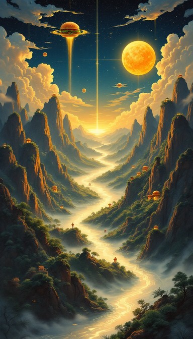 Free Mystical Mountain Light Image | Download at StockCake