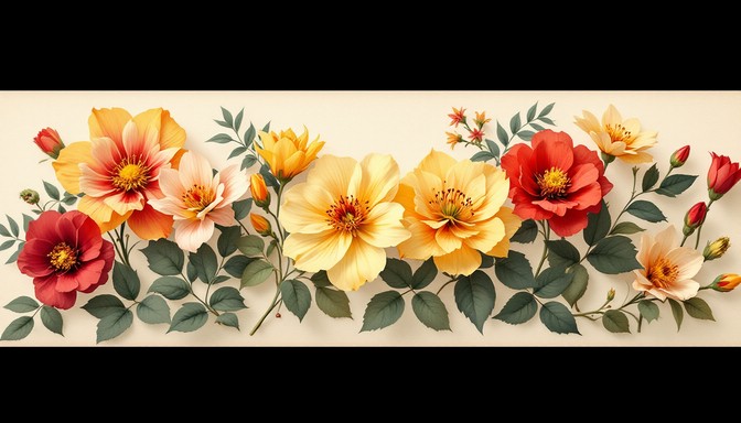 Free Elegant Botanical Blooms Image - Botanical, Floral, Traditional ...