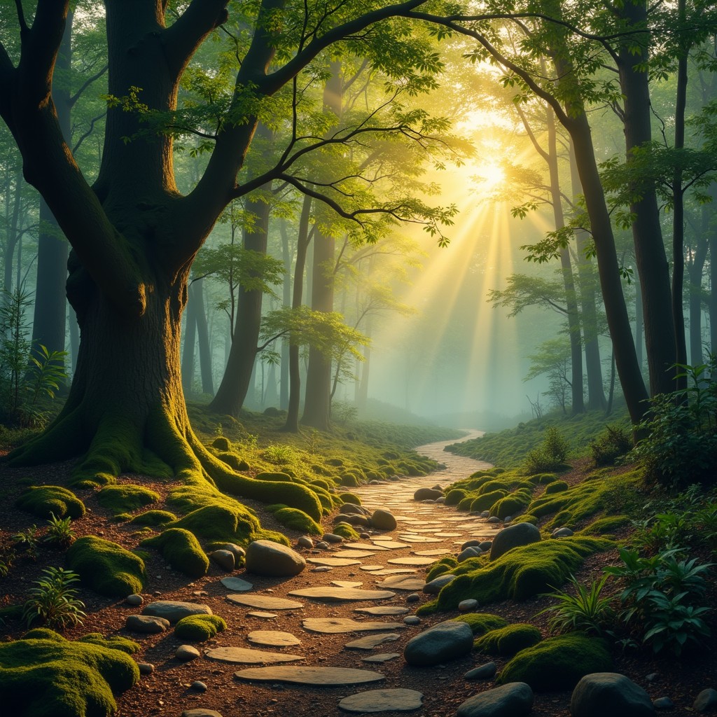 Free Enchanted Forest Path Image - Forest, Sunbeams, Path | Download at ...