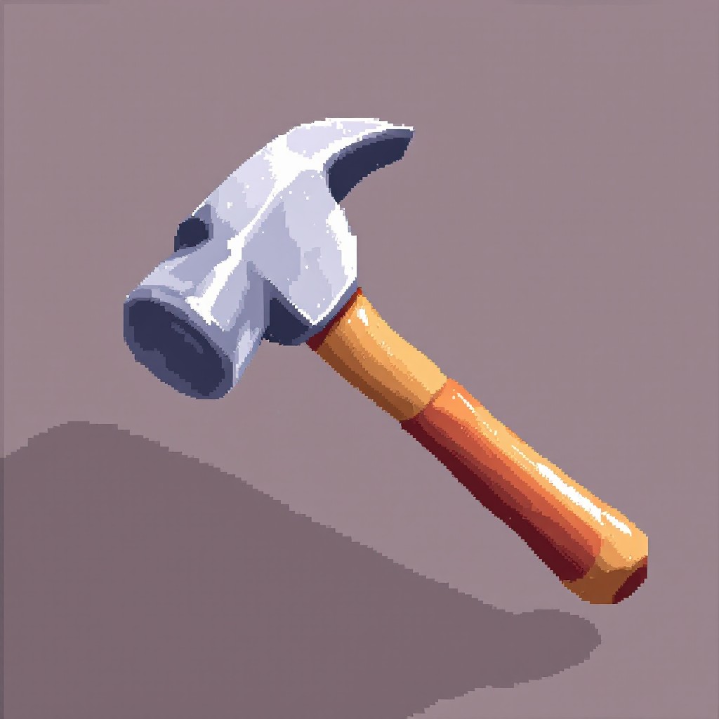 Download Pixelated Hammer Design Image - Hammer, Pixel, Isometric ...