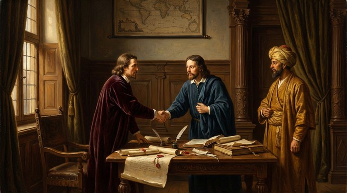 Free Historical Trade Agreement Image - Merchants, Handshake, Agreement ...