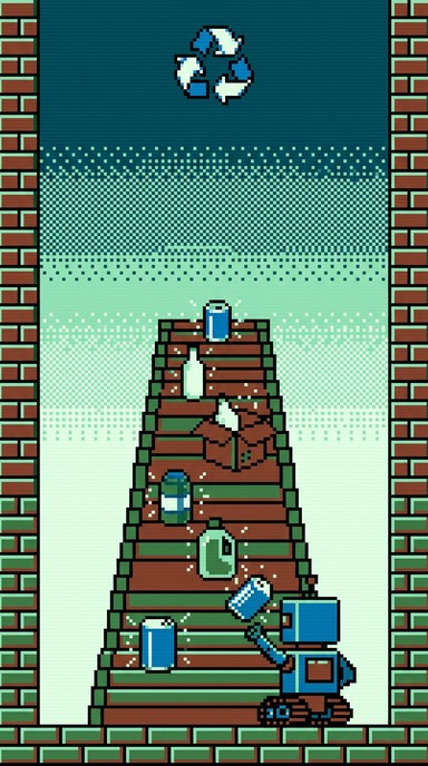 Free Pixel Recycling Factory Image - Recycling, Pixel, 8-bit | Download ...