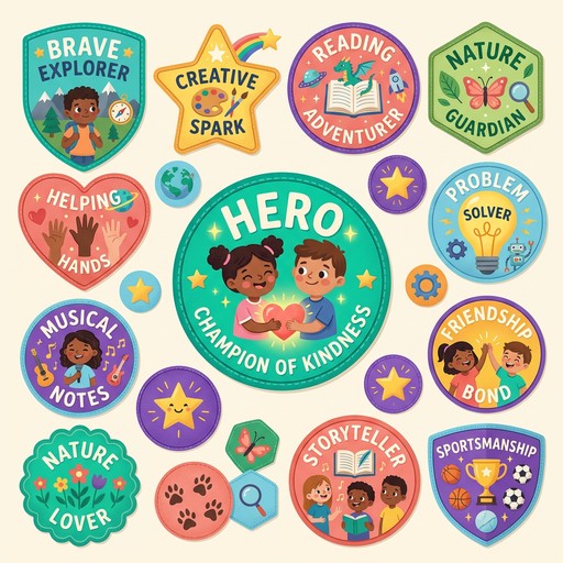 Free Childhood Achievement Badges Image - Achievement, Badges, Awards ...