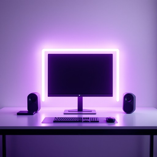 Computer Monitor Light Purple Free Purple Minimal Workspace Image - Minimal, Purple, Workspace ...
