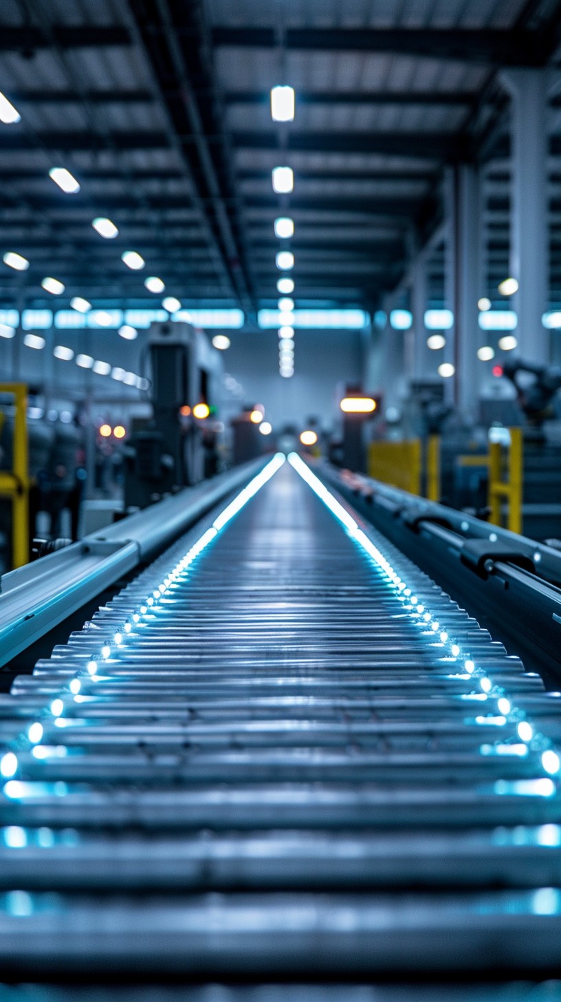Free Illuminated Factory Conveyor Image - Factory, Conveyor ...