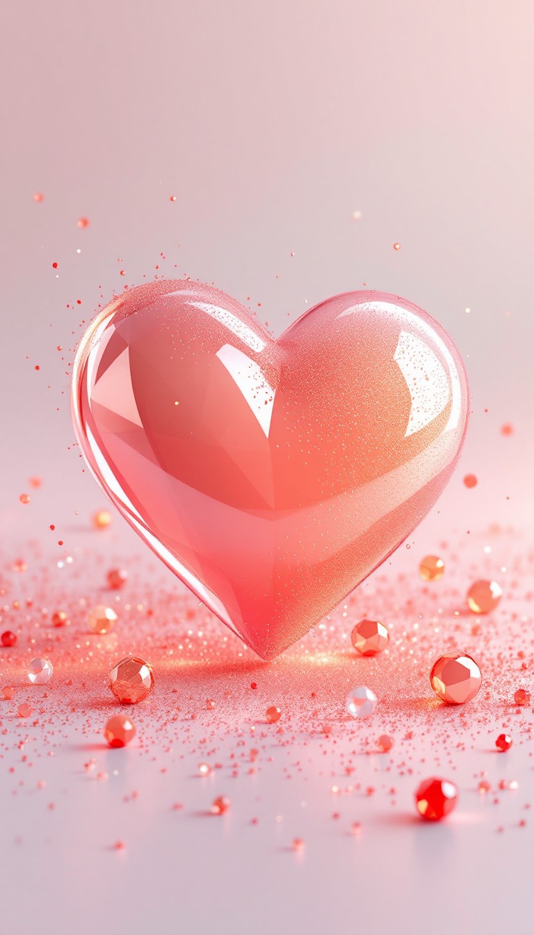 Free Elegant Heart Design Image - Heart, 3d, Coral | Download at StockCake