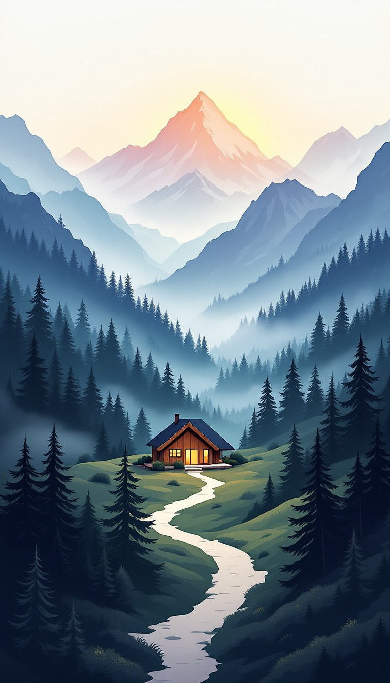 Free Mountain Valley Sanctuary Image - Cabin, Mountains, Forest ...