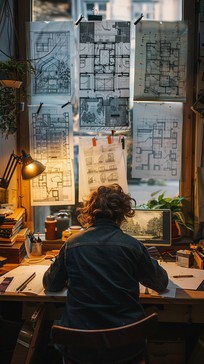 Free Architect at Work Image - Architect, Drafting, Workspace ...