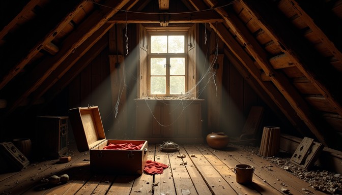 Free Illuminated attic treasures Image - Attic, Sunlight, Trunk ...