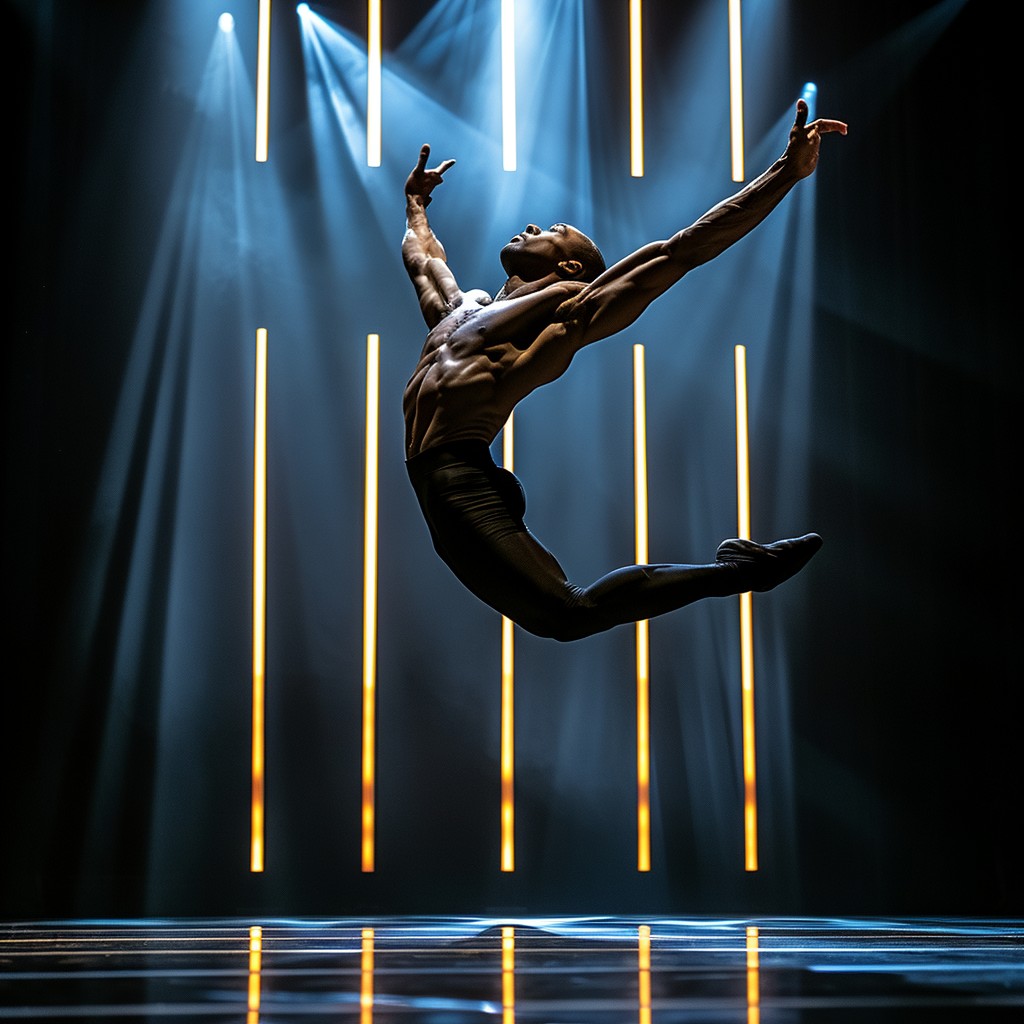 Free Dancer Mid Flight Image - Dancer, Stage, Leap | Download at StockCake