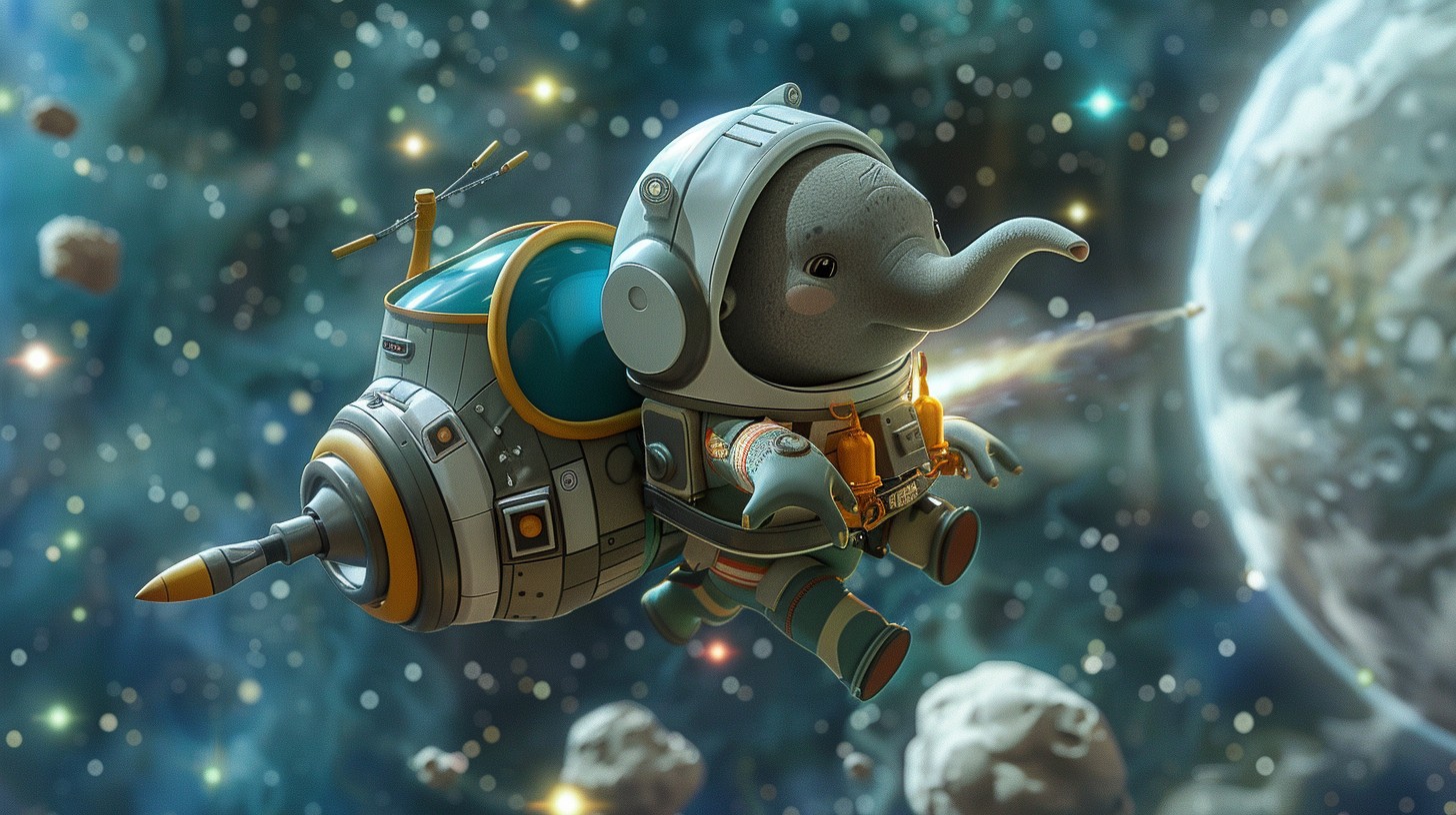Free Elephant Space Adventure Image - Elephant, Astronaut, Space ...