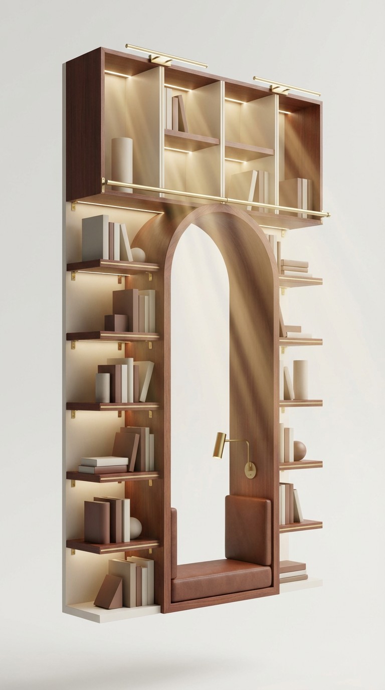 Library Float Setup Free Floating Library Design Image - Library, Bookshelf, 3d | Download ...