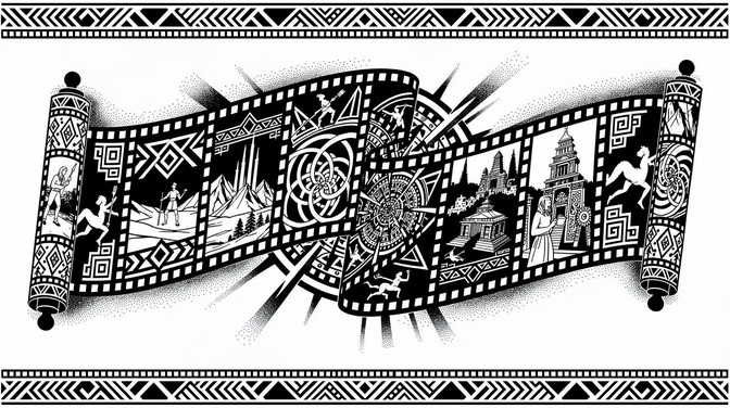 Free Cinematic Tribal Scroll Image - Blackwork, Tattoo, Tribal ...
