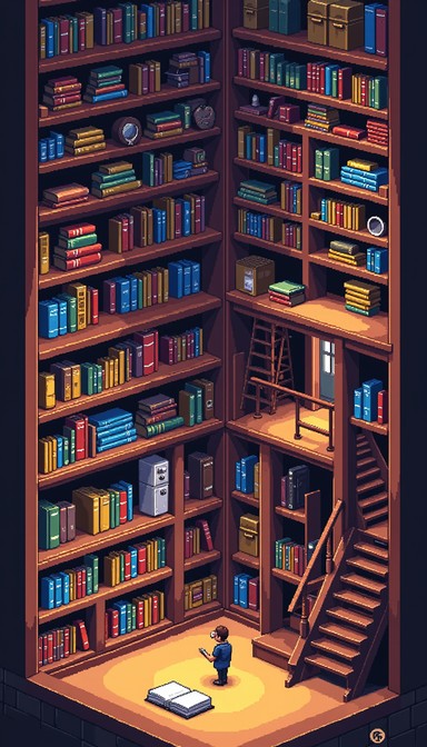 Free Towering Book Paradise Image - Books, Pixel, Tower | Download at ...