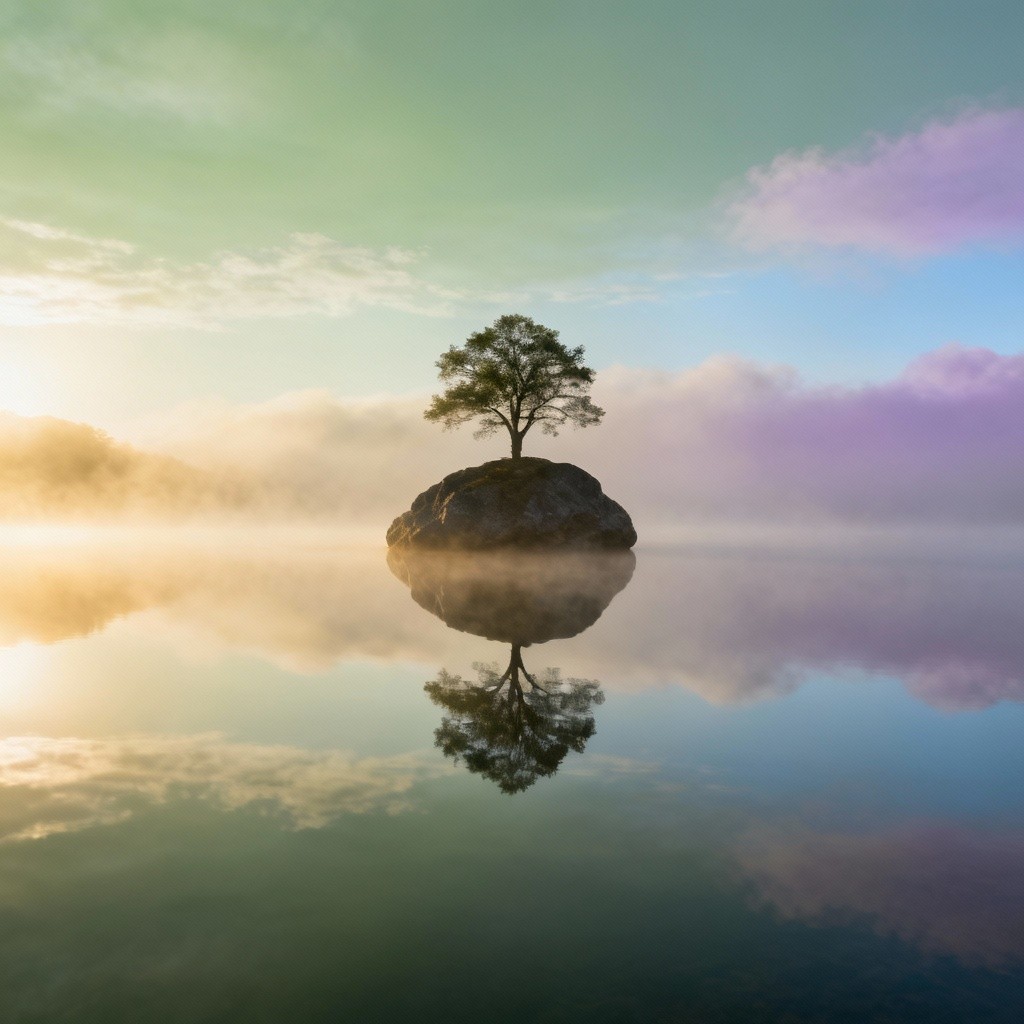 Mornign Reflection Free Peaceful Morning Reflection Photo - Serene, Reflection, Minimalist ...
