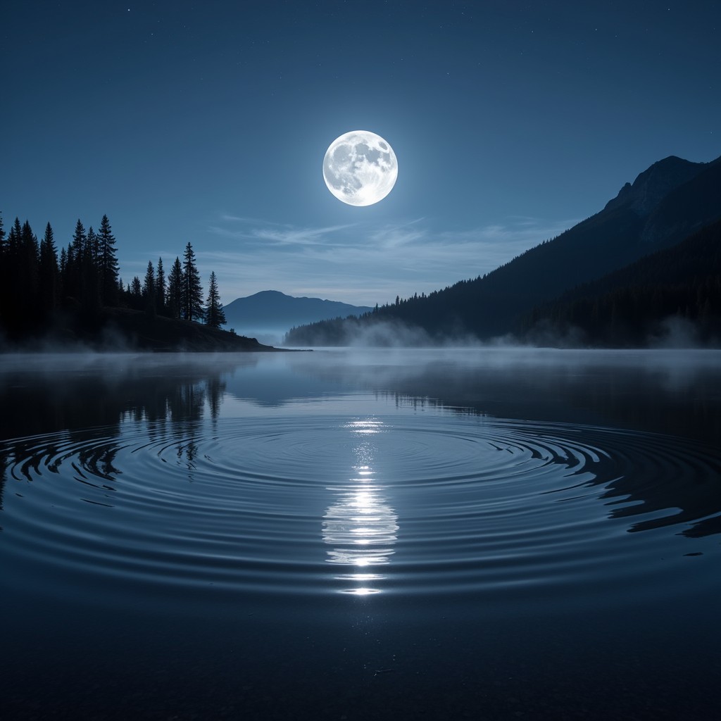 Download Moonlit Mountain Lake Image - Moonlit, Lake, Reflection ...