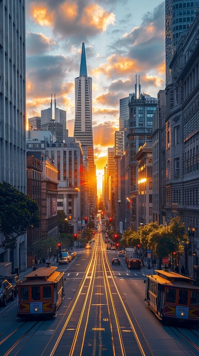 Free City Tram Sunset Image - Tram, Sunset, Skyscrapers | Download at ...