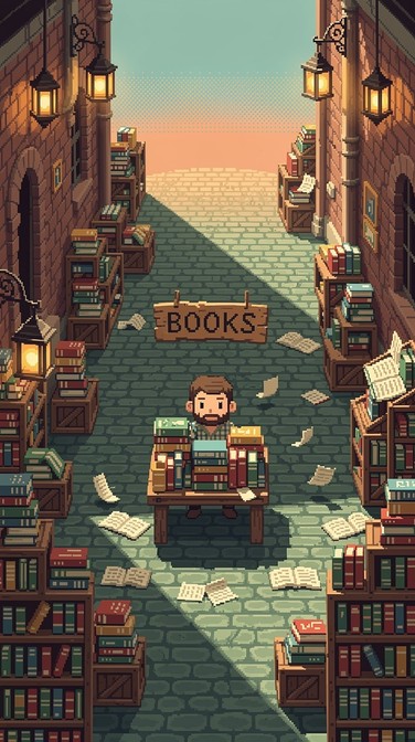 Free Pixel Book Market Image - Pixel, Retro, Books | Download at StockCake