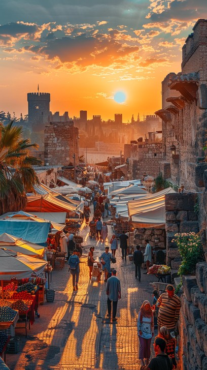 Free Historic Sunset Bazaar Image - Sunset, Bazaar, Fortress | Download ...