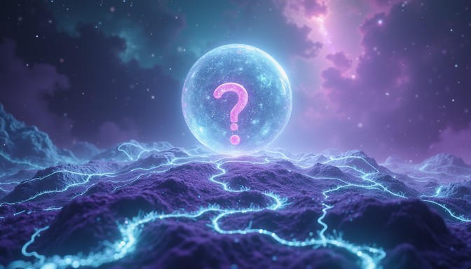 Mystical Question Free Curiosity's Quantum Glow Image - Surreal, Question, Crystal ...
