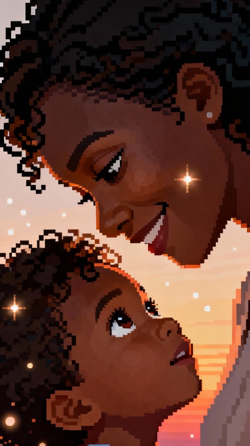 Free Pixelated Maternal Joy Image - Pixelart, Motherhood, Laughter ...