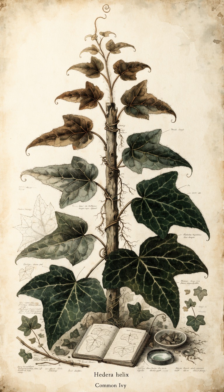 Intriguing Ivy Free Climbing Ivy Study Image - Botanical, Illustration, Ivy | Download ...