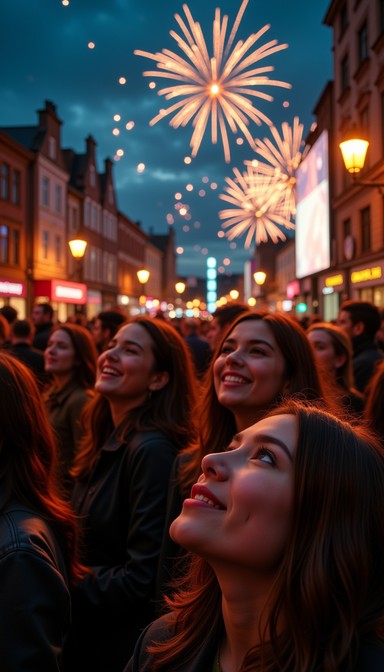 Free Vibrant street celebration Image - Celebration, City, Fireworks ...