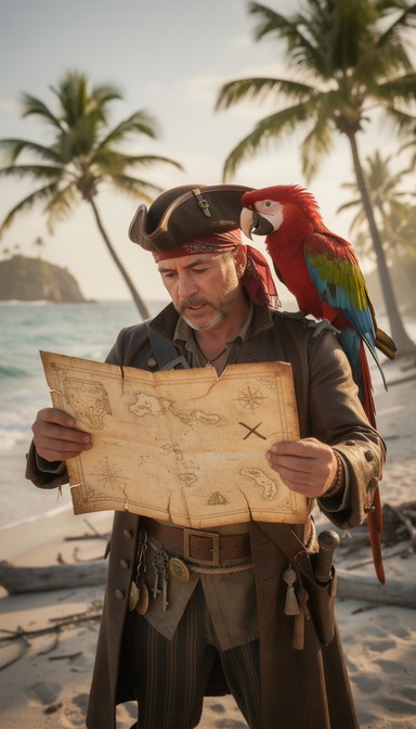 Free Pirate Teaches Parrot Image - Pirate, Parrot, Treasure | Download ...